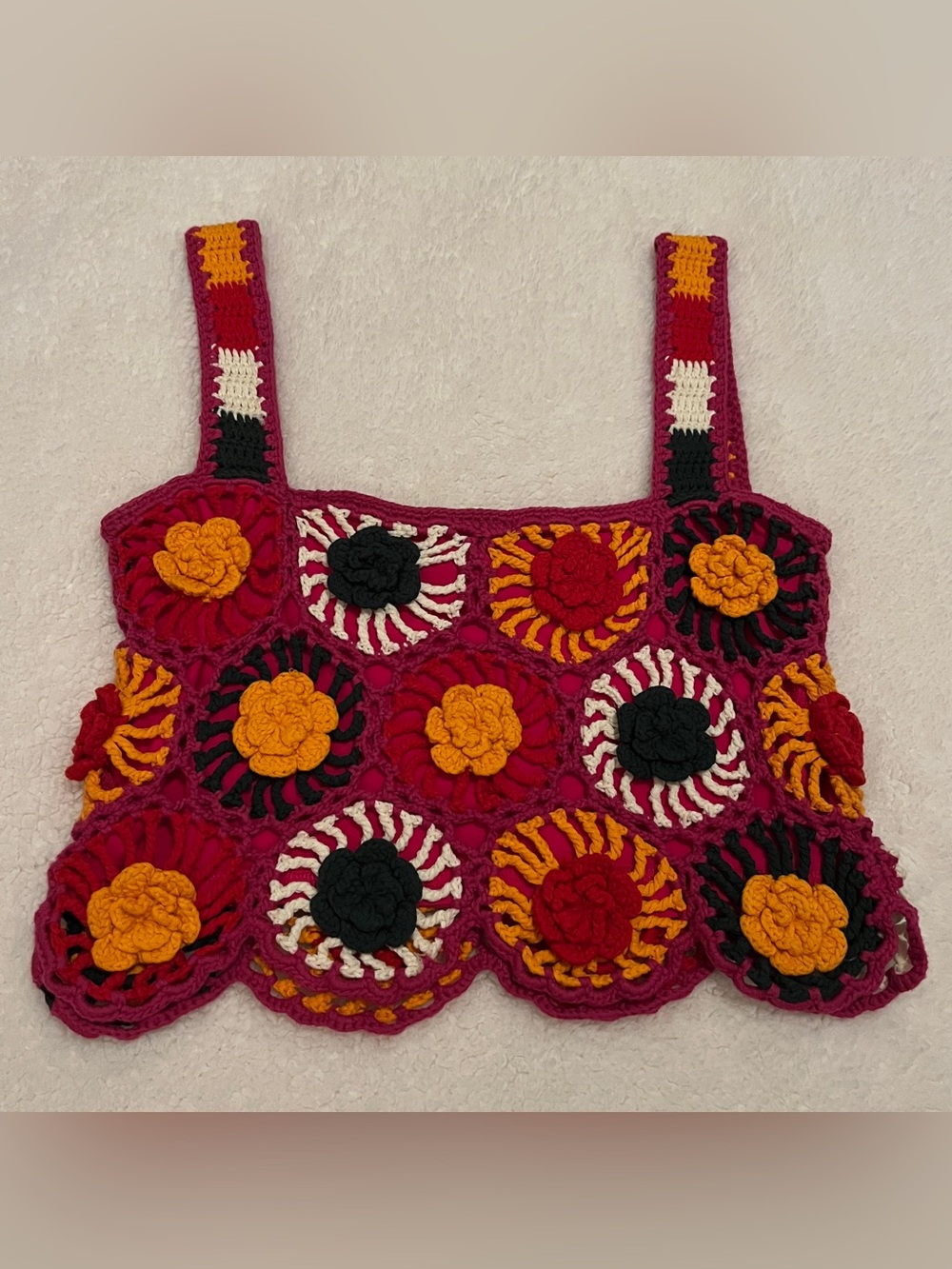 Farm Rio Crochet Top Size M